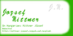 jozsef mittner business card