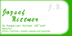 jozsef mittner business card